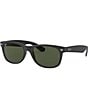 Color:Rubber Black - Image 1 - Unisex New Wayfarer 55mm Sunglasses