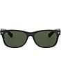 Color:Rubber Black - Image 2 - Unisex New Wayfarer 55mm Sunglasses