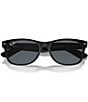 Color:Rubber Black/Blue - Image 5 - Unisex New Wayfarer 58mm Sunglasses