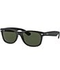 Color:Rubber Black - Image 1 - Unisex New Wayfarer 58mm Sunglasses