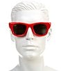 Ray-Ban Unisex Puffer RB4940 50mm Wayfarer Sunglasses, Color:Red/Ultra Black - Image 6