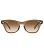Ray-Ban Unisex RB0707S 50mm Square Sunglasses, Color:Light Brown - Image 2