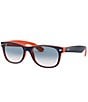 Ray-Ban Unisex RB2132 55mm Wayfarer Sunglasses, Color:Blue Crystal - Image 1