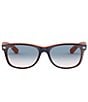Ray-Ban Unisex RB2132 55mm Wayfarer Sunglasses, Color:Blue Crystal - Image 2