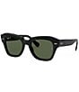 Ray-Ban Unisex RB2186 52mm Polarized Square Sunglasses, Color:Black - Image 1