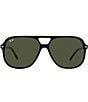 Color:Black - Image 2 - Unisex RB2198 60mm Square Sunglasses