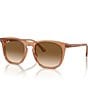 Ray-Ban Unisex RB2210 53mm Transparent Square Gradient Sunglasses, Color:Transparent Brown - Image 1
