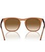 Ray-Ban Unisex RB2210 53mm Transparent Square Gradient Sunglasses, Color:Transparent Brown - Image 3