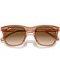 Ray-Ban Unisex RB2210 53mm Transparent Square Gradient Sunglasses, Color:Transparent Brown - Image 5