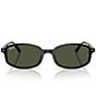 Ray-Ban Unisex RB2232 56mm Irregular Rectangle Sunglasses, Color:Black - Image 2