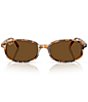 Ray-Ban Unisex RB2232 56mm Rectangle Polarized Sunglasses, Color:Brown Havana/Brown - Image 2