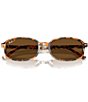 Ray-Ban Unisex RB2232 56mm Rectangle Polarized Sunglasses, Color:Brown Havana/Brown - Image 5