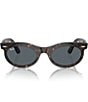 Ray-Ban Unisex RB2242 Wayfarer 53mm Havana Oval Sunglasses, Color:Havana/Blue - Image 2