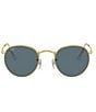 Color:Gold Blue - Image 2 - Unisex RB3447 47mm Round Sunglasses