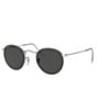 Color:Silver - Image 1 - Unisex RB3447 47mm Round Sunglasses