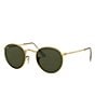 Color:Gold Green - Image 1 - Unisex RB3447 47mm Round Sunglasses
