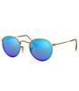 Ray-Ban Unisex RB3447 50mm Polarized Round Sunglasses, Color:Blue - Image 1