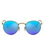 Ray-Ban Unisex RB3447 50mm Polarized Round Sunglasses, Color:Blue - Image 2