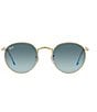 Ray-Ban Unisex RB3447 50mm Gold Frame Round Sunglasses, Color:Gold Blue - Image 2
