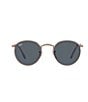 Ray-Ban Unisex RB3447 53mm Rose Gold Frame Round Sunglasses, Color:Rose Gold Blue - Image 2