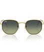 Color:Arista/Green Vintage - Image 2 - Unisex RB3548 54mm Hexagonal Sunglasses