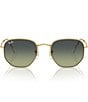 Ray-Ban Unisex RB3548 54mm Hexagonal Sunglasses, Color:Arista/Green Vintage - Image 2