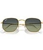 Ray-Ban Unisex RB3548 54mm Hexagonal Sunglasses, Color:Arista/Green Vintage - Image 5