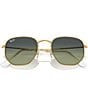 Color:Arista/Green Vintage - Image 5 - Unisex RB3548 54mm Hexagonal Sunglasses