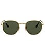 Color:Gold Green - Image 2 - Unisex RB3548N 48mm Square Sunglasses