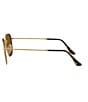 Ray-Ban Unisex RB3548N 51mm Polarized Geometric Gold Frame Sunglasses, Color:Gold - Image 3