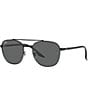 Color:Black - Image 1 - Unisex Rb3688 58mm Aviator Sunglasses