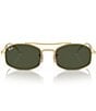Color:Gold - Image 2 - Unisex Rb3719 54mm Oval Sunglasses