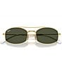 Color:Gold - Image 5 - Unisex Rb3719 54mm Oval Sunglasses