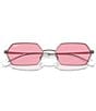 Color:Gunmetal/Pink - Image 5 - Unisex RB3728 58mm Irregular Sunglasses