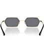 Color:Light Gold/Dark Grey - Image 3 - Unisex RB3728 Yevi 58mm Oval Sunglasses