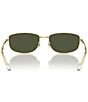 Ray-Ban Unisex RB3732 59mm Irregular Rectangle Sunglasses, Color:Arista/Green - Image 3