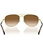 Color:Arista - Image 4 - Unisex RB3735 Bain Bridge 57mm Aviator Sunglasses