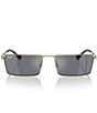 Color:Light Gold/Dark Grey Flash - Image 2 - Unisex RB3741 Emy 59mm Rectangular Sunglasses