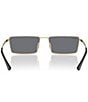 Color:Light Gold/Dark Grey Flash - Image 4 - Unisex RB3741 Emy 59mm Rectangular Sunglasses