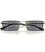 Color:Light Gold/Dark Grey Flash - Image 5 - Unisex RB3741 Emy 59mm Rectangular Sunglasses