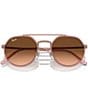 Color:Copper - Image 5 - Unisex RB3765 53mm Irregular Round Sunglasses