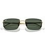 Ray-Ban Unisex RB3768 56mm Rectangle Sunglasses, Color:Arista/Dark Green - Image 5