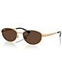 Ray-Ban Unisex RB3774D 55mm Oval Sunglasses, Color:Arista/Dark Brown - Image 1