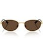 Ray-Ban Unisex RB3774D 55mm Oval Sunglasses, Color:Arista/Dark Brown - Image 2
