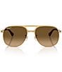 Ray-Ban Unisex RB3793 Bill Max 59mm Polarized Square Aviator Sunglasses - Image 2
