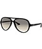 Ray-Ban Unisex RB4125 59mm Aviator Sunglasses, Color:Black - Image 1
