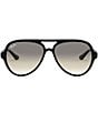 Color:Black - Image 2 - Unisex RB4125 59mm Aviator Sunglasses