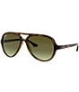 Ray-Ban Unisex RB4125 59mm Aviator Sunglasses, Color:Havana - Image 1