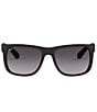 Color:Black - Image 2 - Unisex RB4165 51mm Rectangle Sunglasses