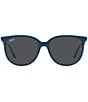 Color:Blue - Image 2 - Unisex RB4378 54mm Round Sunglasses